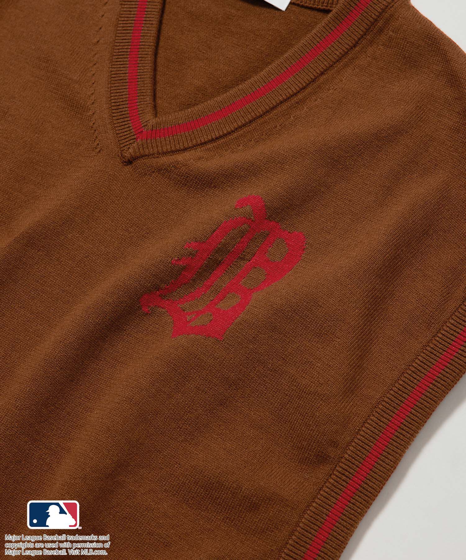 ADAM ET ROPE'「【MLB COLLECTION BY JUN】クラシックロゴニットベスト」|ベスト・ジレ|