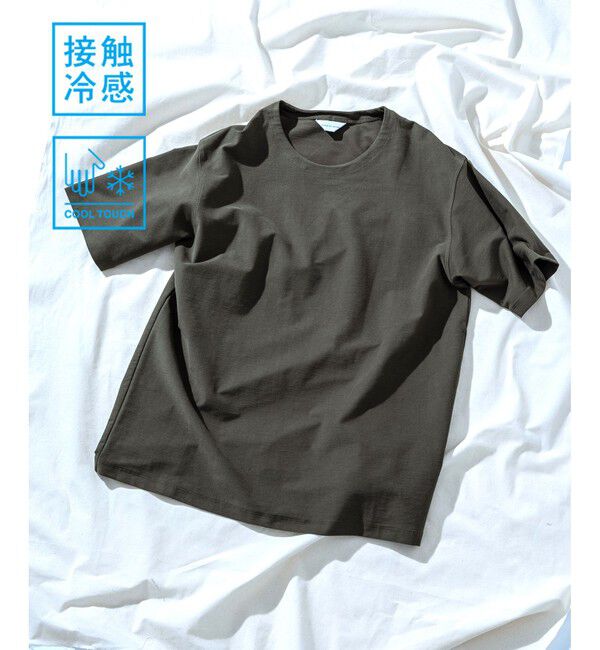 ADAM ET ROPE'「接触冷感【MINUS】スタンダード Tシャツ」|Tシャツ・カットソー|グリーンサブ(35)