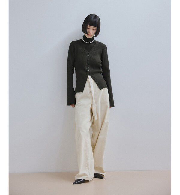 ADAM ET ROPE'「【WEB限定】エコベロVネックカーディガン」|カーディガン|