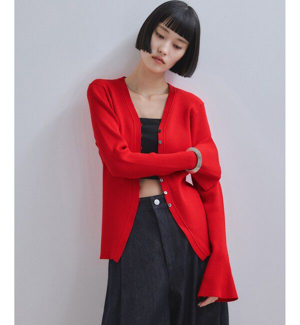 ADAM ET ROPE'「【WEB限定】エコベロVネックカーディガン」|カーディガン|