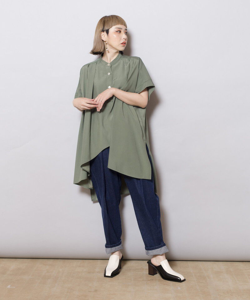  「デニムルーズテーパードパンツ」|デニム|