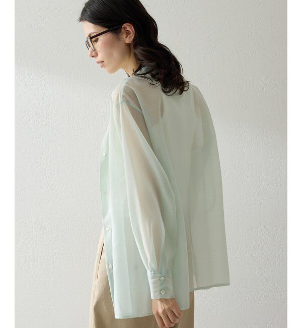 THE PAUSE「【THE PAUSE】シアーオーガンジーシャツ」|シャツ・ブラウス|
