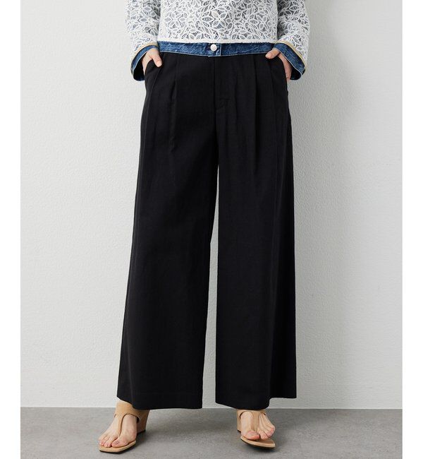 THE PAUSE「【THE PAUSE】コットンリネンタックパンツ」|チノ|