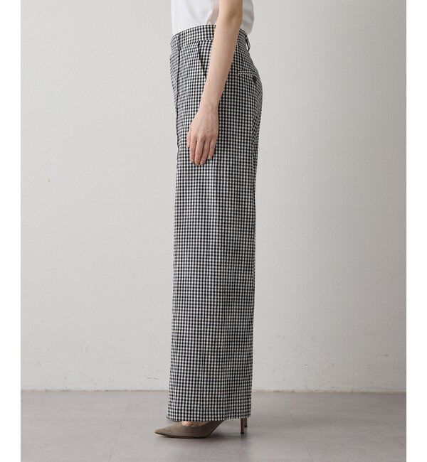 Drawing Numbers「【Drawing Numbers】オーガニックコットンチェックワイドパンツ」|チノ|