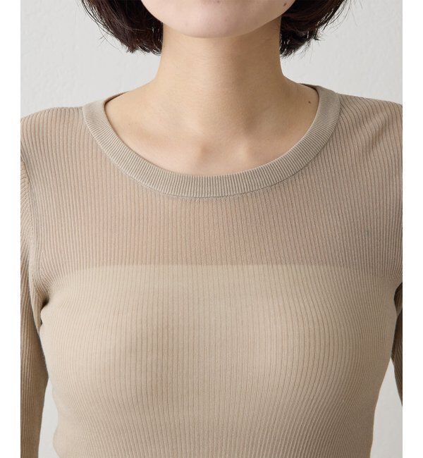  「シアーリブニットプルオーバー」|ニット・セーター|