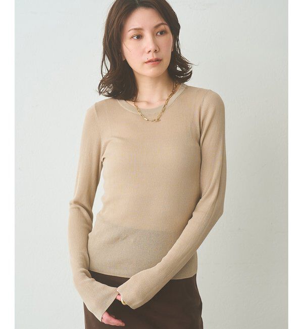  「シアーリブニットプルオーバー」|ニット・セーター|