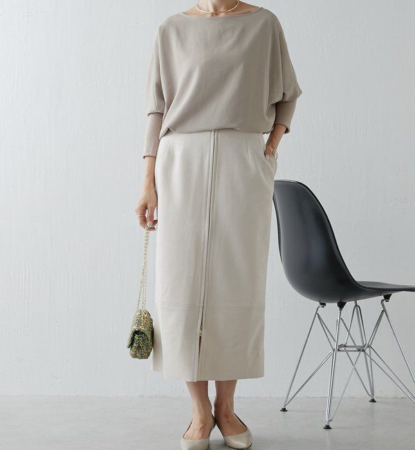  「《高機能/オールシーズン着られる》ジャージ袖リブブラウス」|シャツ・ブラウス|