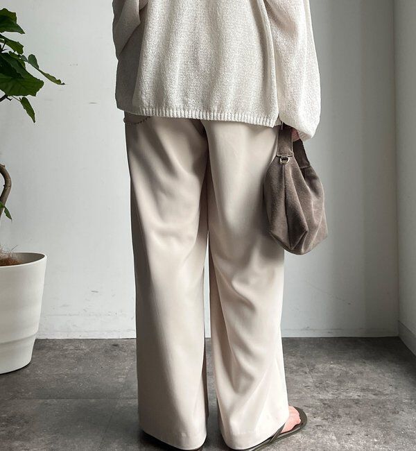  「【累計販売数3万枚突破/21色4サイズ展開！】タックワイドパンツ」|チノ|