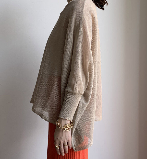  「ストローヤーンポンチョニット」|ニット・セーター|