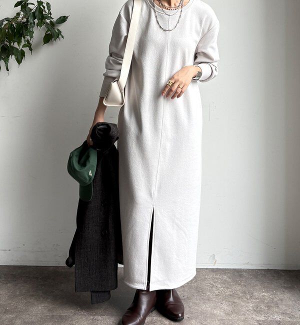  「ブークレーダンボールロングスリーブワンピース」|ワンピース|