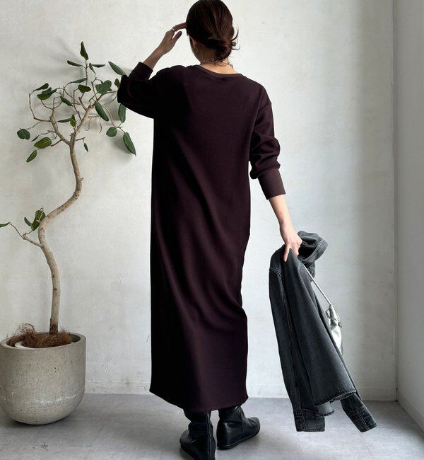  「ブークレーダンボールロングスリーブワンピース」|ワンピース|