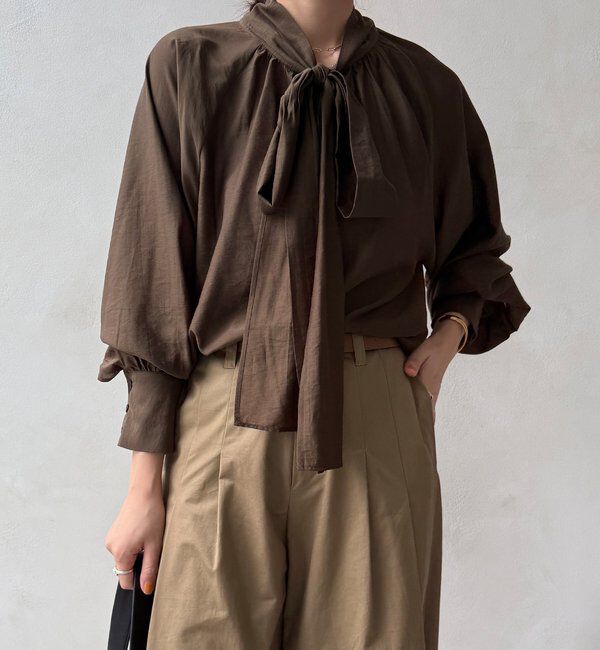  「棒タイ2WAYブラウス」|シャツ・ブラウス|