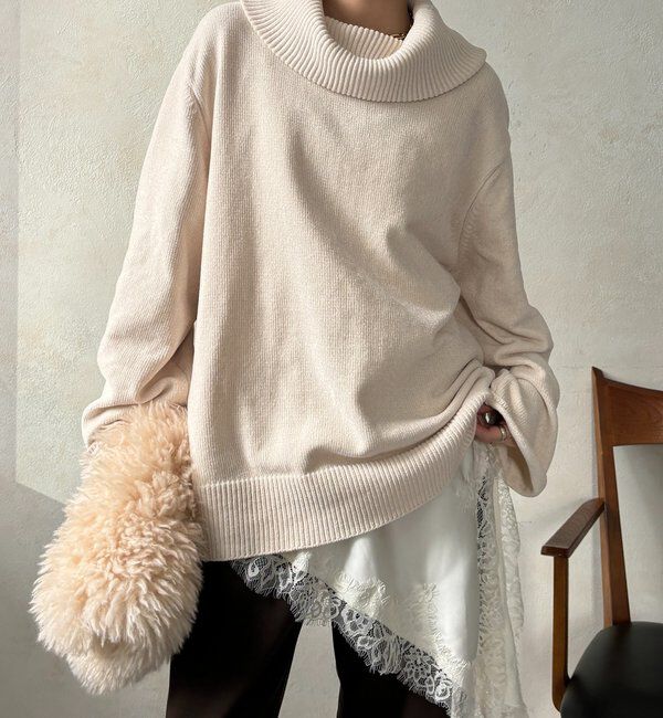  「モールタートルプルオーバー」|ニット・セーター|アイボリー