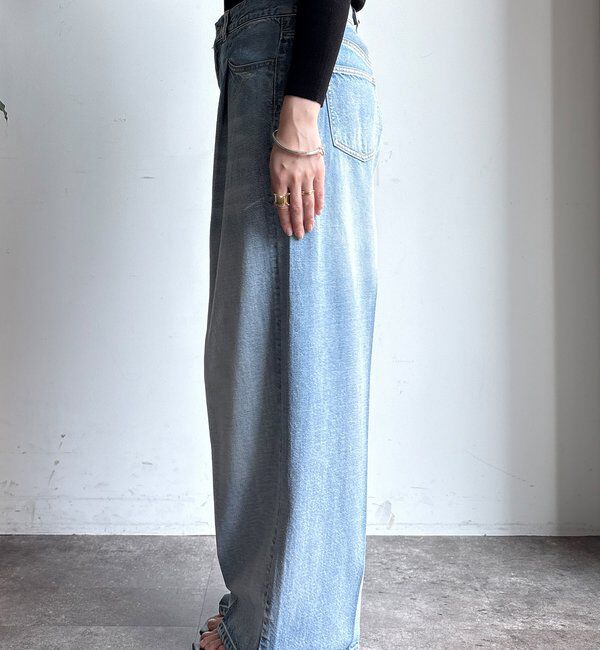  「ダメージワイドデニム」|デニム|