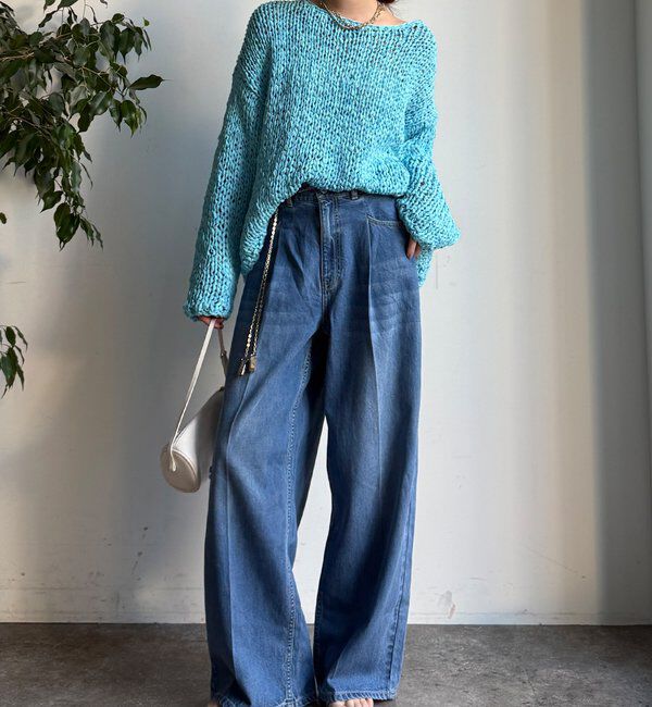  「ダメージワイドデニム」|デニム|