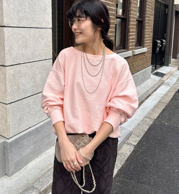  「【インフルエンサーOKOCHI企画】リバーシブルロゴスウェット」|Tシャツ・カットソー|ピンク