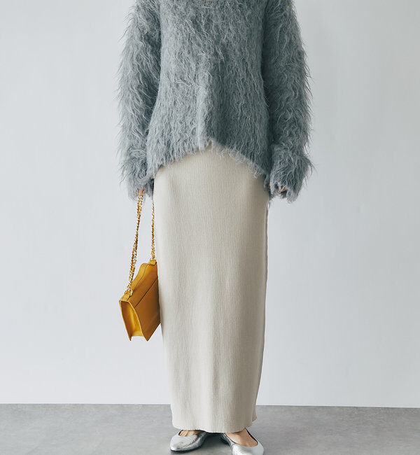  「【マイナス3kg/レビュー高評価☆】リブタイトスカート」|スカート|