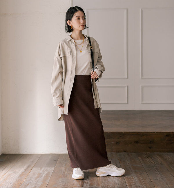  「【マイナス3kg/レビュー高評価☆】リブタイトスカート」|スカート|