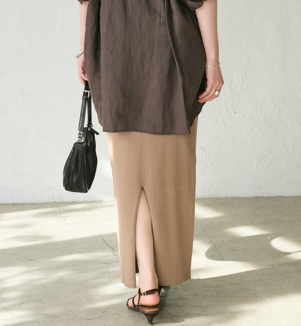  「【マイナス3kg/レビュー高評価☆】リブタイトスカート」|スカート|