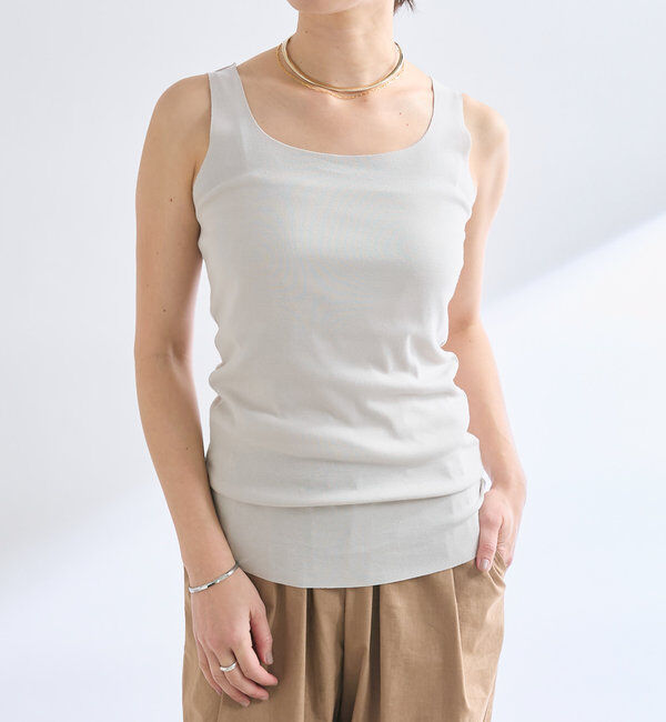  「【新色追加/RIVE DROITE 名品インナー】シームレスタンク」|キャミソール|