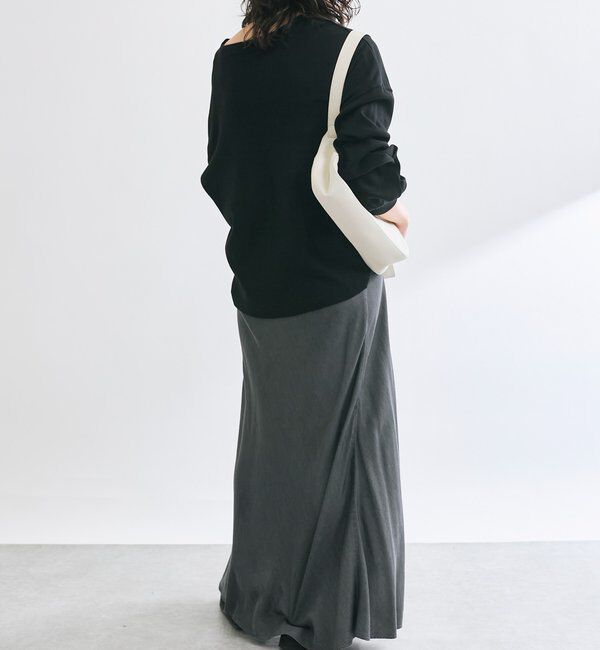  「【セットアップ可】ドレーピーデニムバイアススカート」|スカート|