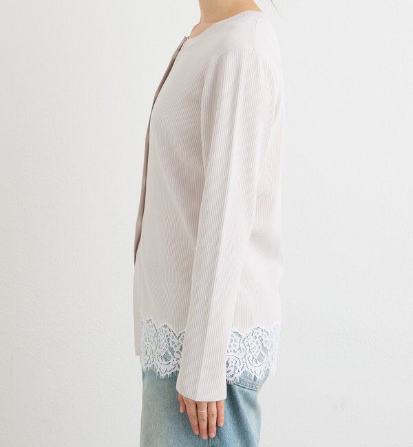  「【鮮度抜群】レーストリムカーディガン」|カーディガン|