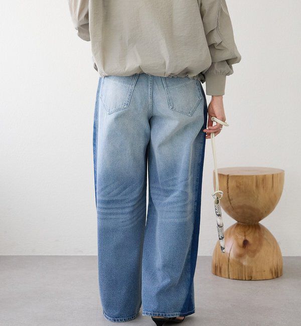  「【エッジを効かせたデザイン】ラインバギーデニム」|デニム|