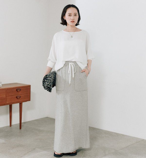 「予約【イージーな着心地】スエットロングスカート」|スカート|