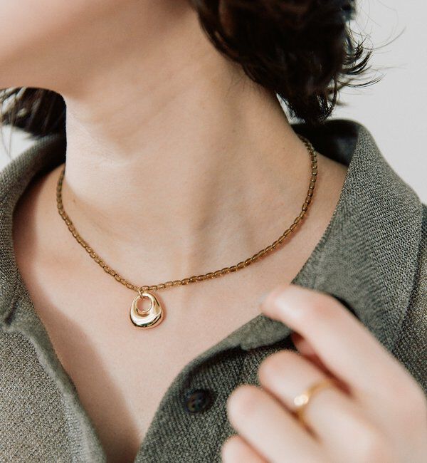  「予約【こなれ感抜群】ビーズ&times;モチーフネックレス」|ネックレス|ゴールド