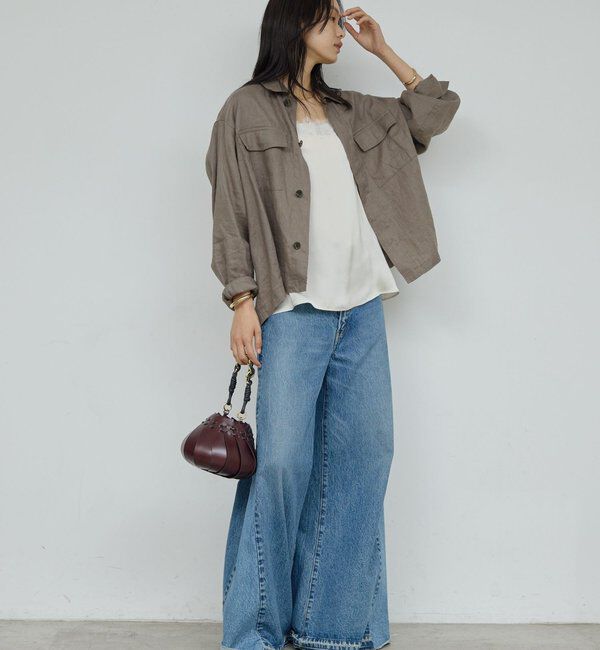  「サテンレースキャミ」|シャツ・ブラウス|