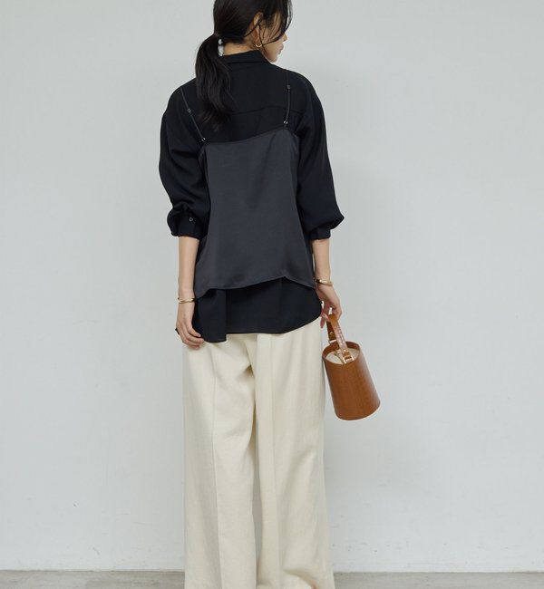  「サテンレースキャミ」|シャツ・ブラウス|