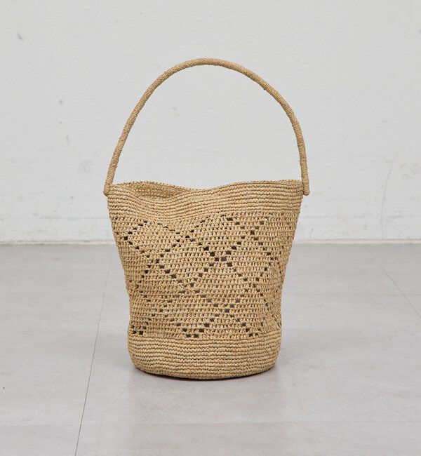  「【MIORA】ラフィアワンハンドルバッグ」|トートバッグ|