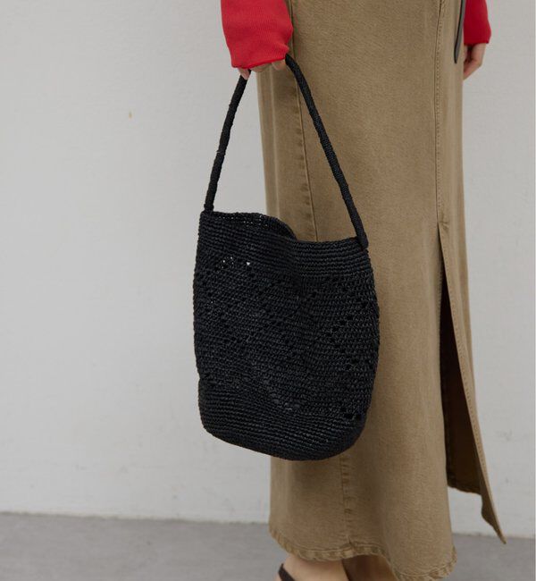  「【MIORA】ラフィアワンハンドルバッグ」|トートバッグ|