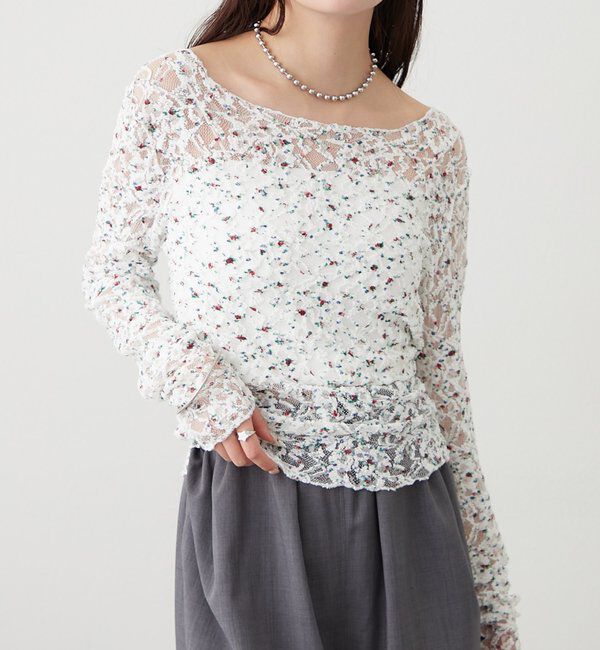  「ドットレースプルオーバー」|Tシャツ・カットソー|