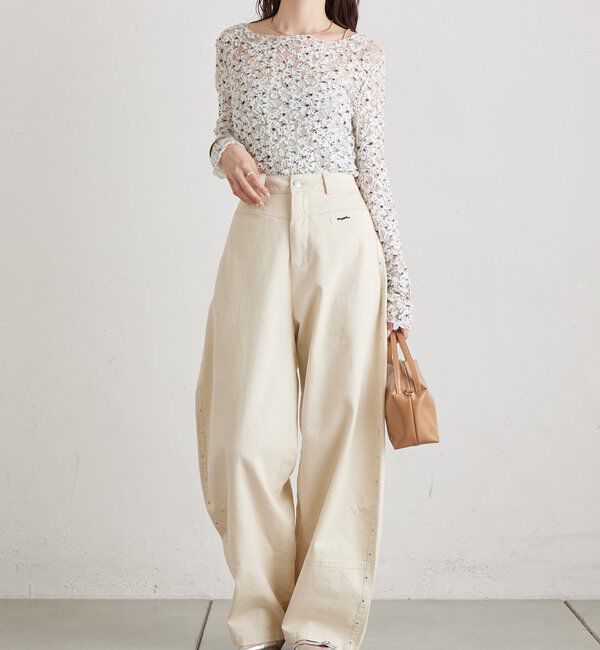  「ドットレースプルオーバー」|Tシャツ・カットソー|