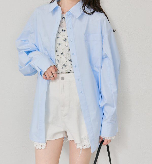  「ボタンレイヤードBIGシャツ」|シャツ・ブラウス|