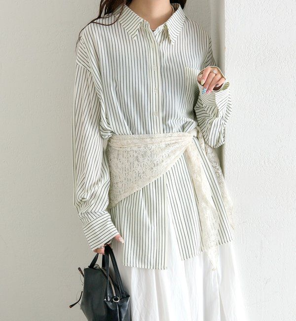  「ボタンレイヤードBIGシャツ」|シャツ・ブラウス|