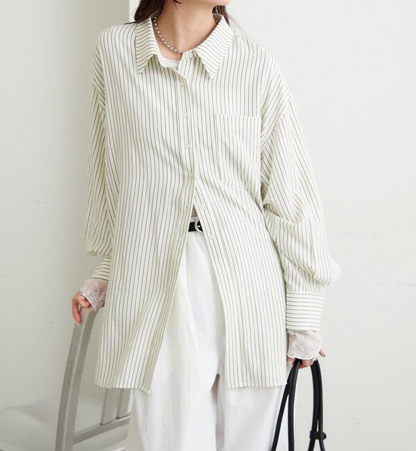  「ボタンレイヤードBIGシャツ」|シャツ・ブラウス|