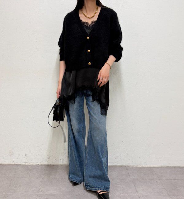  「シャギーショートニットカーディガン」|ニット・セーター|