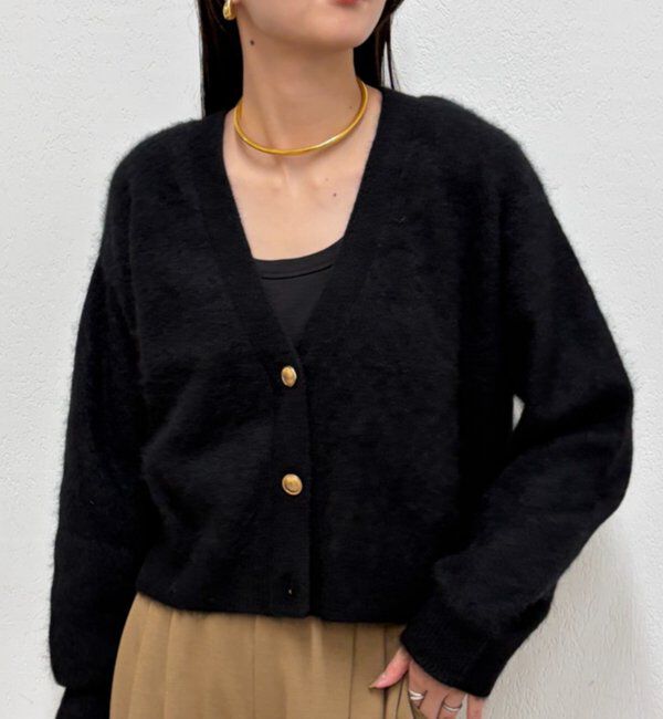  「シャギーショートニットカーディガン」|ニット・セーター|