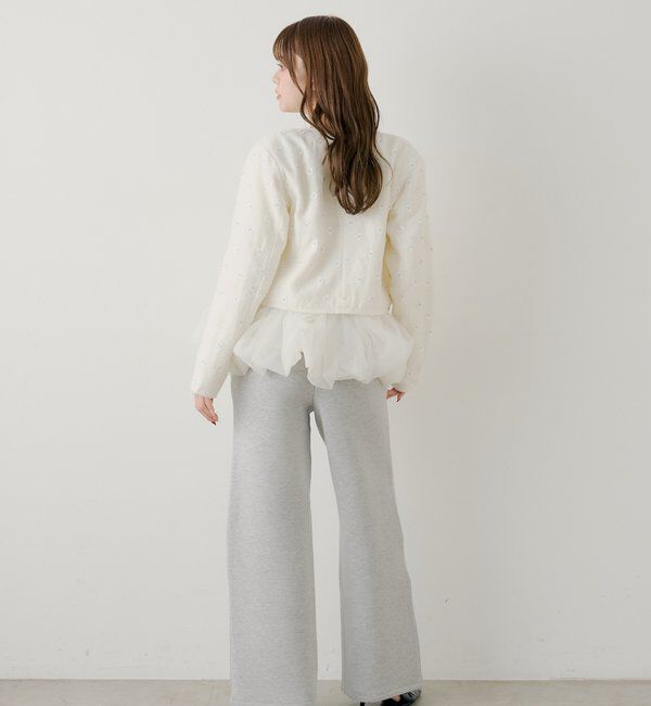  「【SALON by Chico/セットアップ対応】ダブルタックスウェットストレー」|チノ|