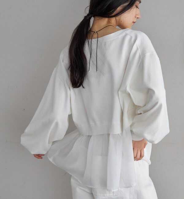  「シアードッキングカーディガン」|カーディガン|ホワイト