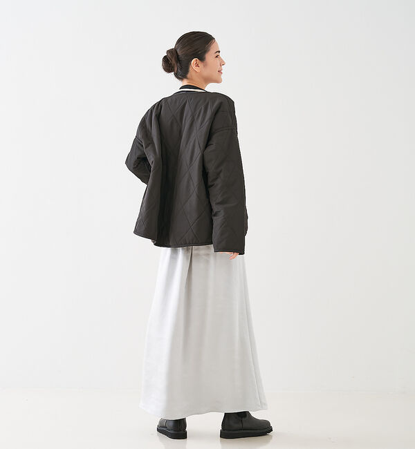 collex「【WEB限定】サテンロングフレアスカート」|スカート|