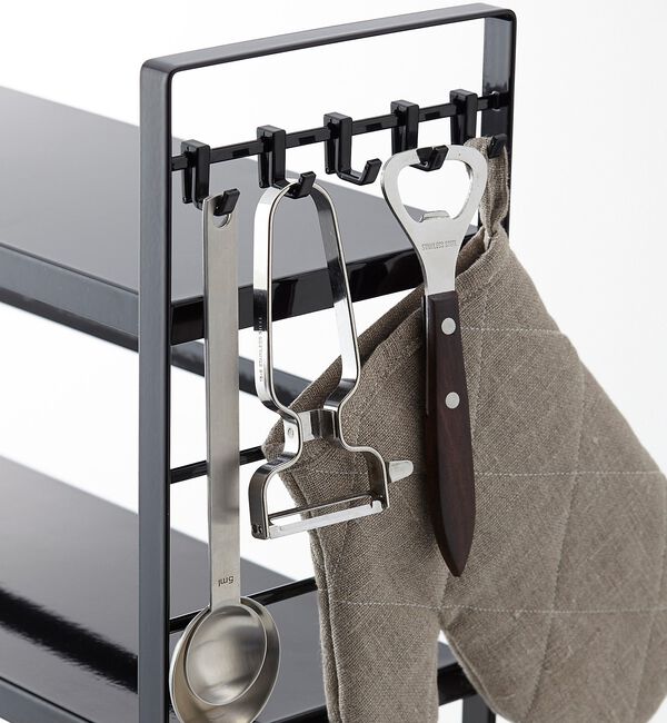 collex「【tower】 コンロ奥ラック3段 コンロ奥収納 調味料ラック」|食器・キッチングッズ|