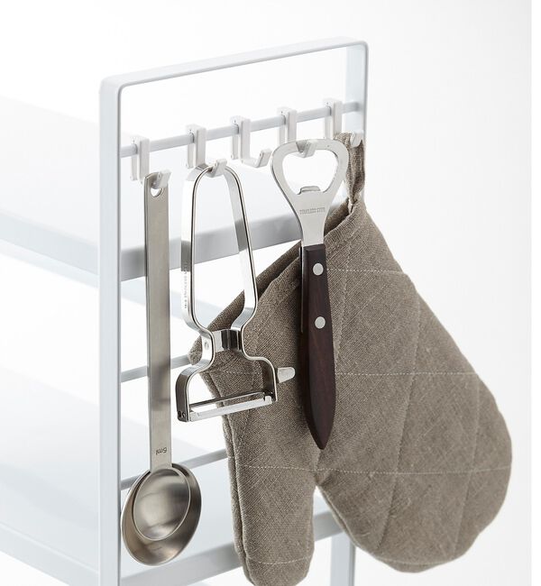 collex「【tower】 コンロ奥ラック3段 コンロ奥収納 調味料ラック」|食器・キッチングッズ|