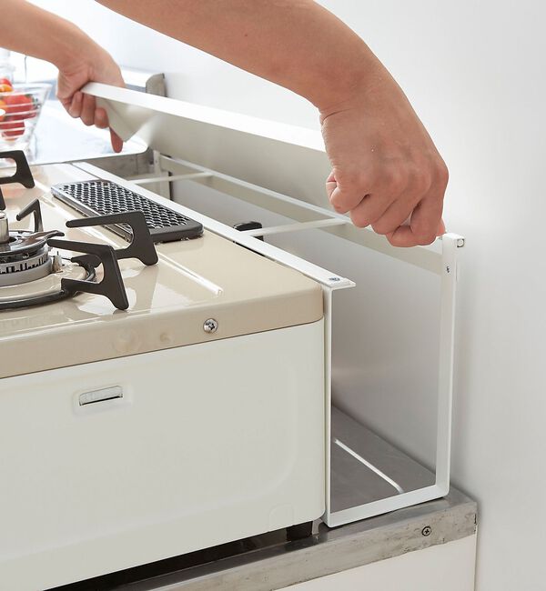 collex「【tower】コンロ奥隙間ラック キッチンラック 汚れ防止 スリム収納」|食器・キッチングッズ|