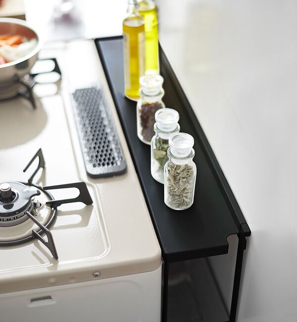 collex「【tower】コンロ奥隙間ラック キッチンラック 汚れ防止 スリム収納」|食器・キッチングッズ|