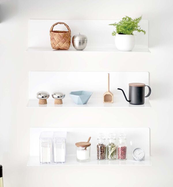 collex「【tower】マグネット キッチン棚 ワイド 浮かせる収納 調味料ラック 小物整」|食器・キッチングッズ|