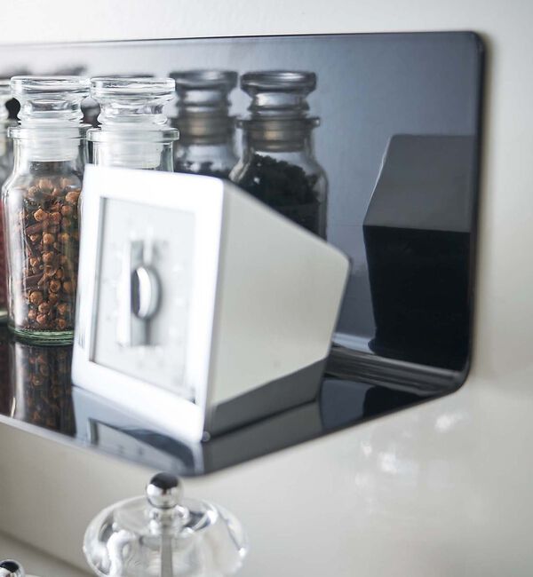 collex「【tower】マグネット キッチン棚 ワイド 浮かせる収納 調味料ラック 小物整」|食器・キッチングッズ|