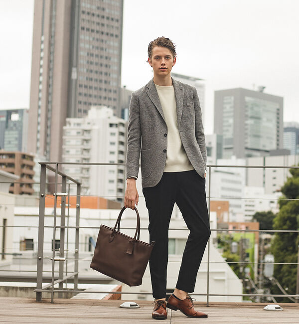 ABAHOUSE「【WEB別注】スプリットレザー トート バッグ / 天ファスナー付き」|トートバッグ|